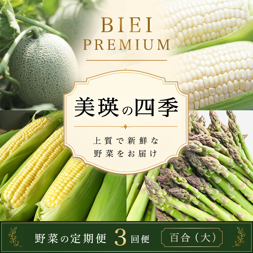 【先行予約】令和9年産【ふるさと納税】野菜 定期便 3回便 美瑛の四季～百合～ アスパラ メロン とうもろこし 2