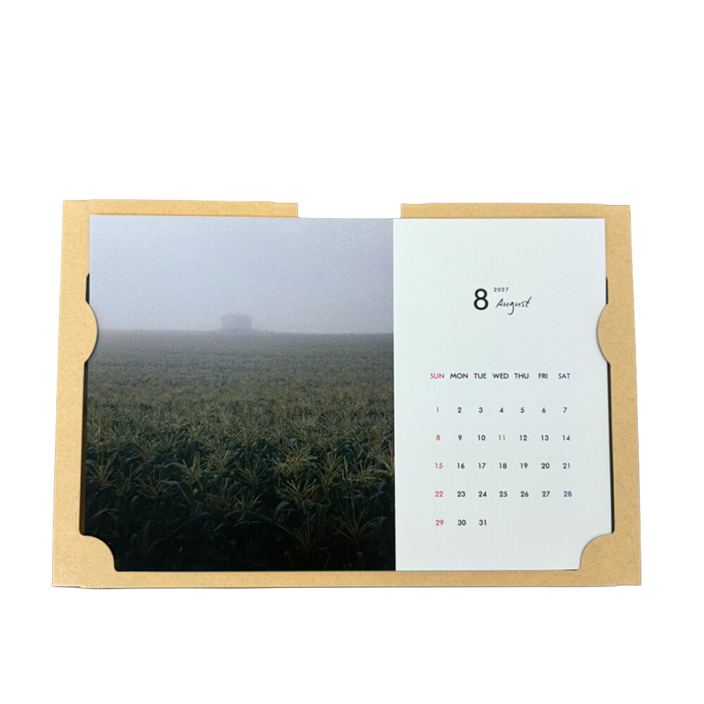 【ふるさと納税】カレンダー 写真家 坪井 智洋 美瑛の風景 2027年卓上カレンダー 8