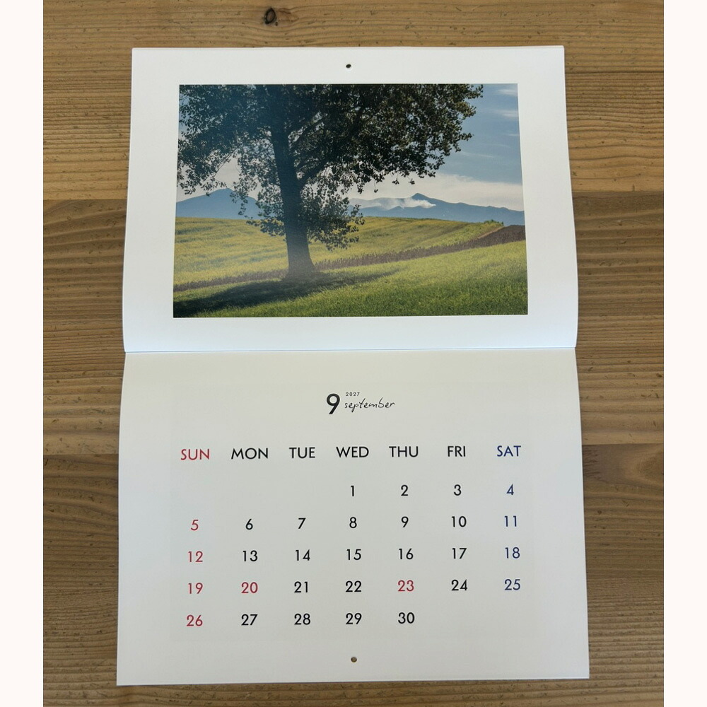 【ふるさと納税】カレンダー 写真家 坪井 智洋 美瑛の風景 2027年壁掛けカレンダー 2