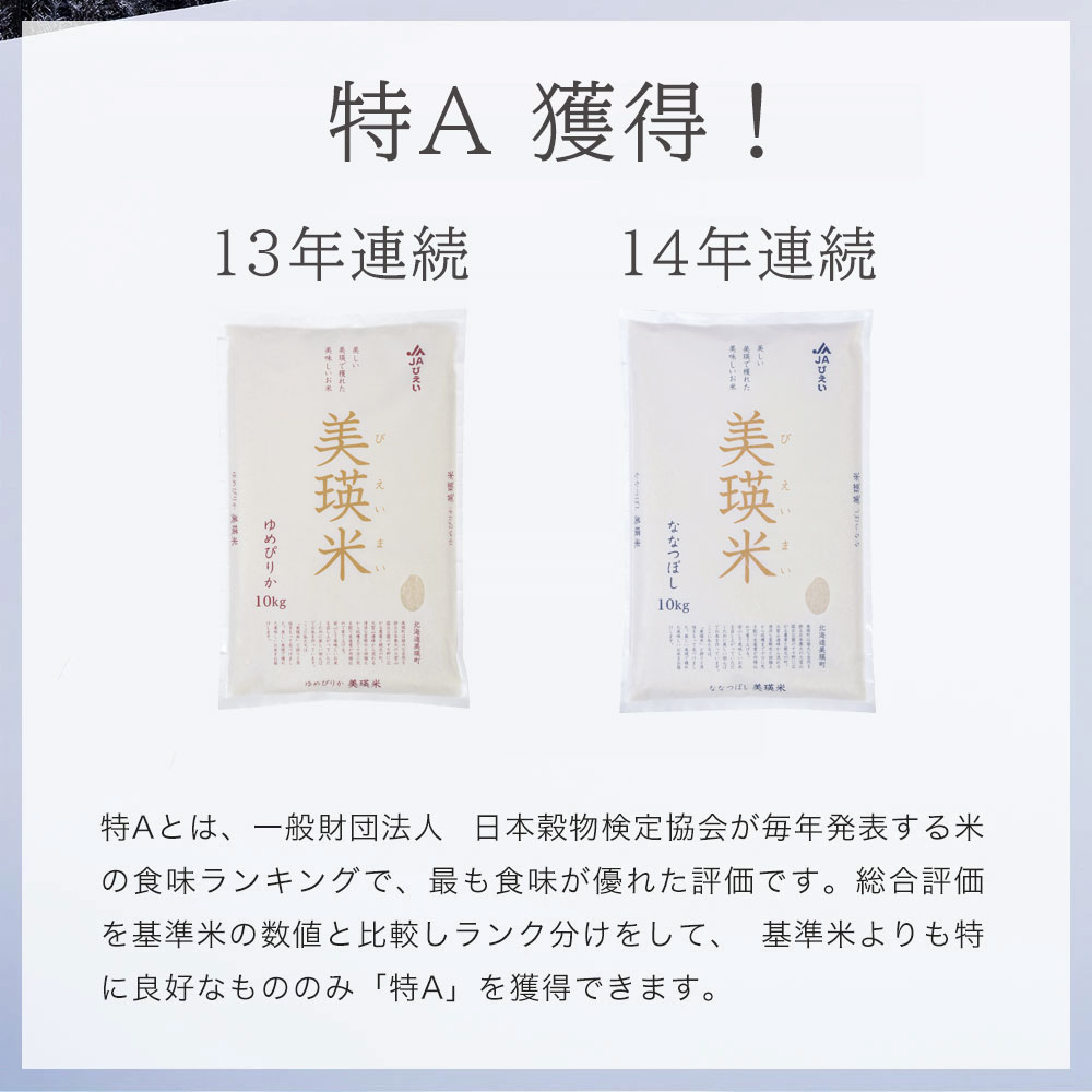 【ふるさと納税】【先行予約】ななつぼし＆ゆめぴりか 食べ比べセット 定期便 選べる 各2kg 各5kg 1回 3回 6回 12回 令和8年産 特A獲得！皇室献上米に選ばれた美瑛米 米 お米 こめ コメ ブランド米 ごはん ななつぼし ゆめぴりか 精米 白米 北海道産 北海道 JAびえい 4