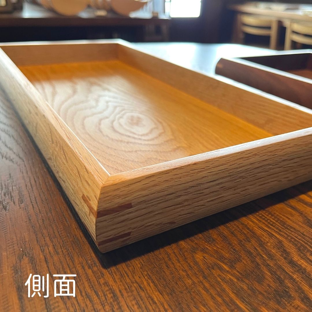 【ふるさと納税】トレー（ナラ材）北海道　北海道美瑛　北海道美瑛町　美瑛　美瑛町　ナラ材　トレー　ナチュラル　自然派　オイル仕上げ　北海道産　家具　ハンドメイド　手作り　slope[022-18] 3