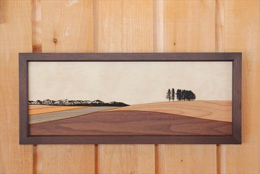 【ふるさと納税】貴妃花 壁掛けアート 木々の丘シリーズ（250mm×160mm）木製品 「セブンスターの木」「ケンとメリーの木」「親子の木」「新栄の丘」 5
