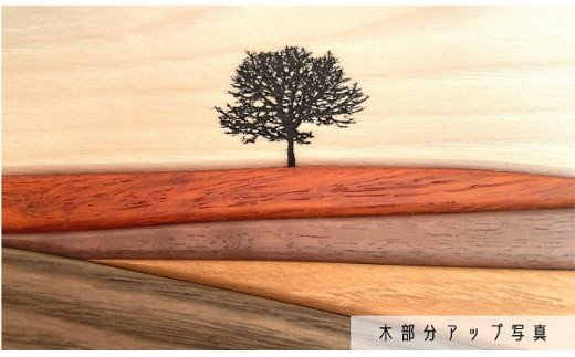 【ふるさと納税】貴妃花 壁掛けアート 木々の丘シリーズ（250mm×160mm）木製品 「セブンスターの木」「ケンとメリーの木」「親子の木」「新栄の丘」 6