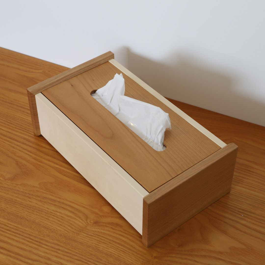 【ふるさと納税】樹凛工房　木っぱクラフト ティッシュBOX 2