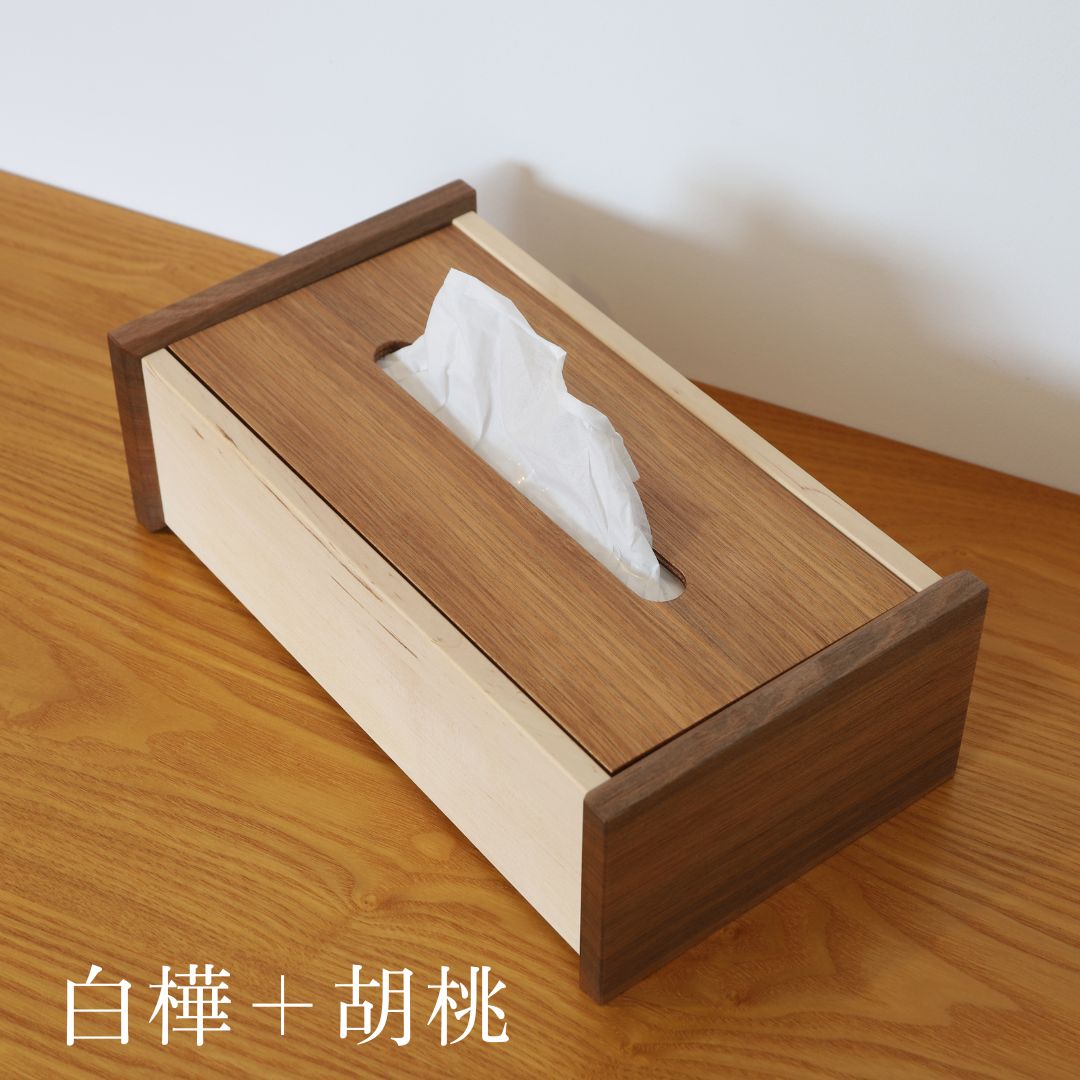 【ふるさと納税】樹凛工房　木っぱクラフト ティッシュBOX 5