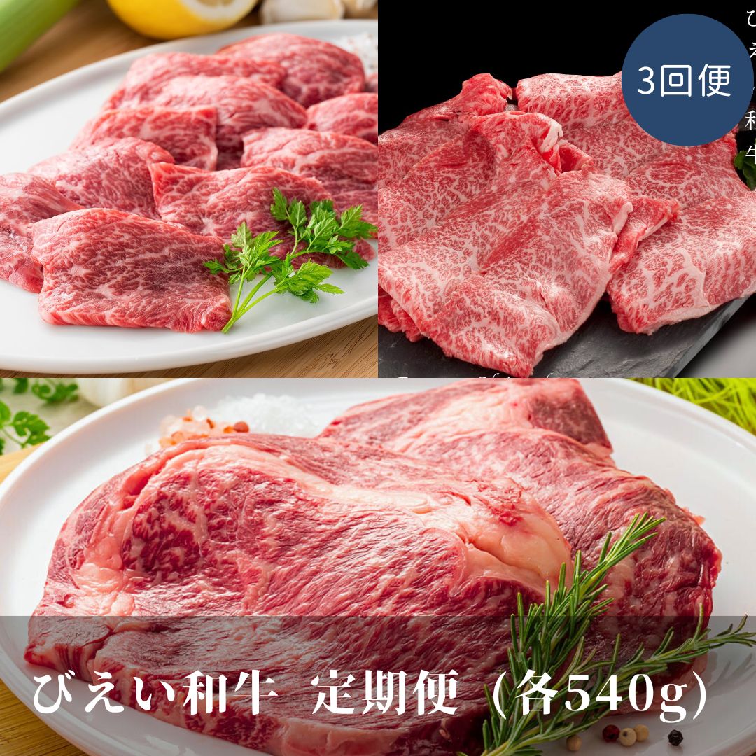 【ふるさと納税】すき焼き 定期便 540g 3回便 肉 リブロース カルビ