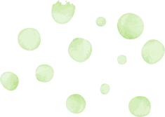 緑の泡のイラスト
